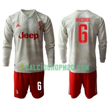 Juventus KHEDIRA 6 Bambino Maglia Trasferta 2019/2020 Manica Lunga (+ Pantaloncini)